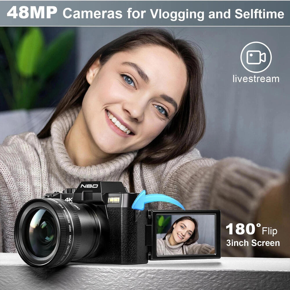 NBD Digital Camera 4K 48MP 16X Anti-shake Video Camera 64GB TF For Photography - Picture 6 of 9